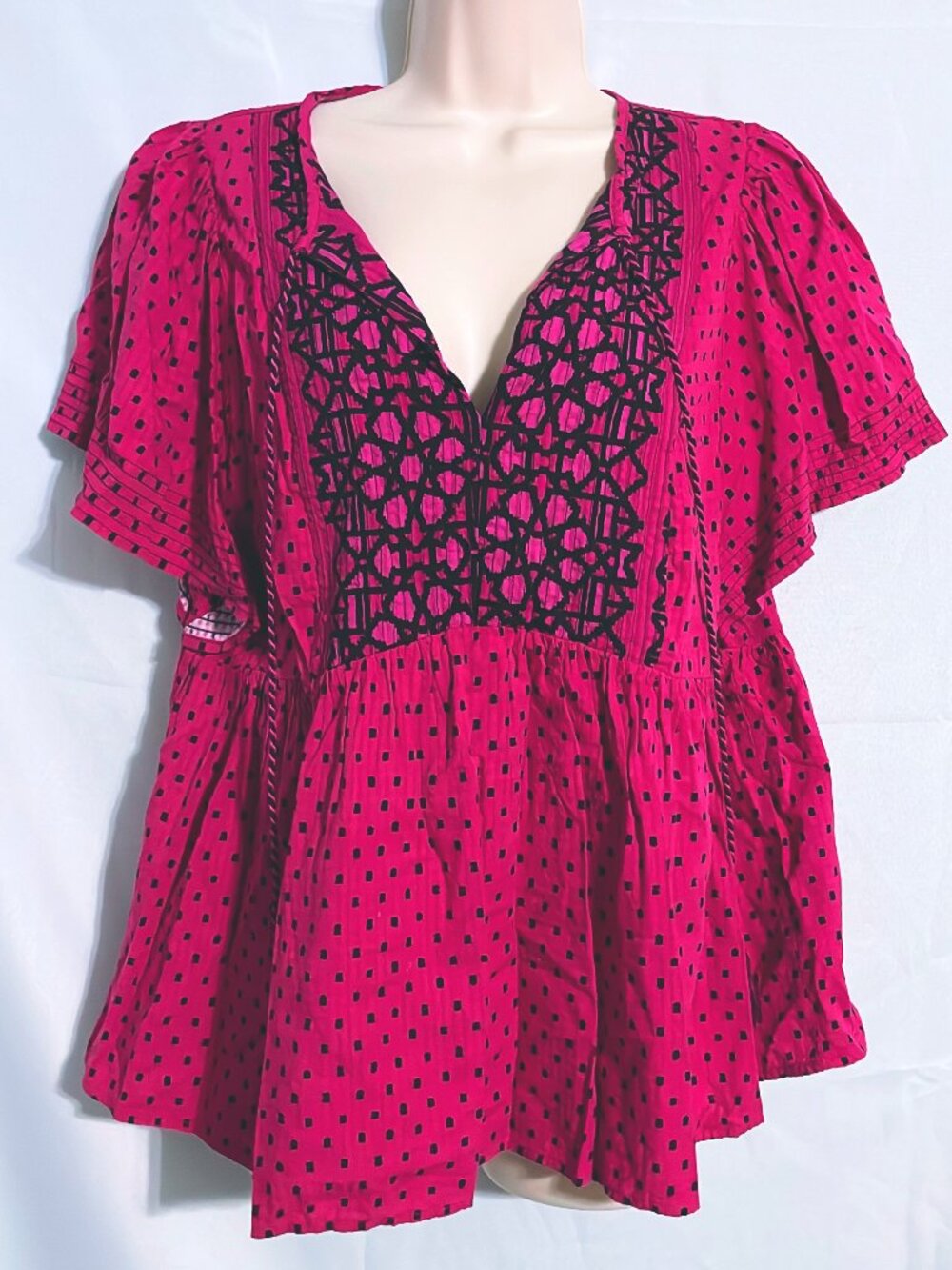 Knox Rose Cute Purple Top Size L
